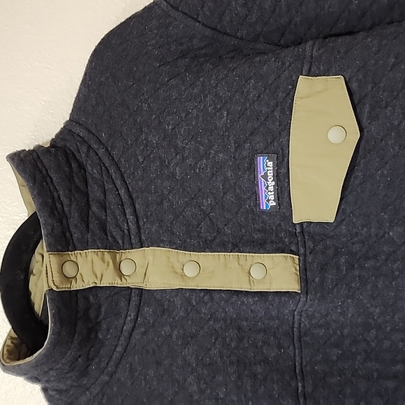 Patagonia Women's Organic Cotton Quilt Snap-T Pullover Style # 25282 BLK size L - Picture 2 of 7